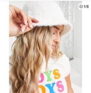 Angora Cream Bucket Hat Size Small/Medium